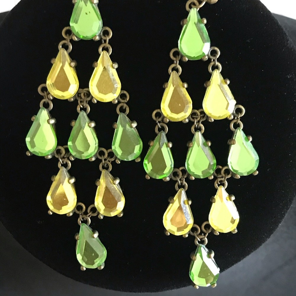 Chandelier earrings.